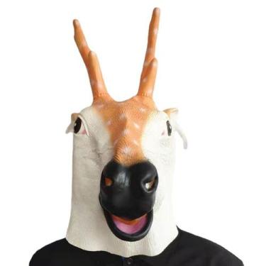 Imagem de Máscara Sika Deer Headgear Latex Full Face para festas e cosplay - yiw