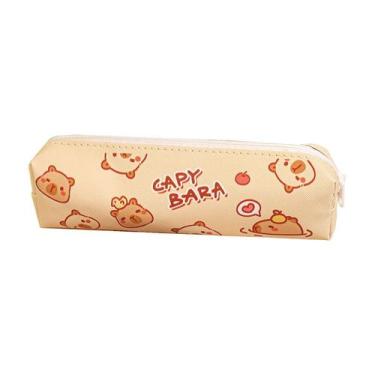 Imagem de Estojo de lápis Aesthetic Capybara Cartoon Pen Pouch Canvas - yiweisai