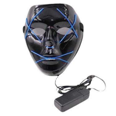 Imagem de Máscara LED Glowing Crying Smiley para fantasia de carnaval de Hallowe