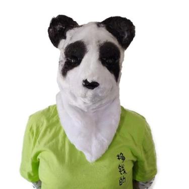Imagem de Máscara de fantasia Halloween Cosplay Panda Horror PVC para adultos - 