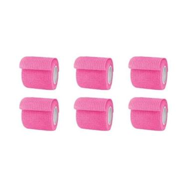 Imagem de Fita Adesiva Elástica Rosa Brilhante 48 Peças 4,8m Para Suporte De Joe