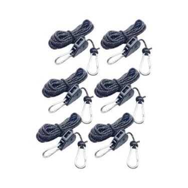 Imagem de Corda Refletiva Para Barraca De Camping, 6 Peças, Fixador, Fivela, Pol