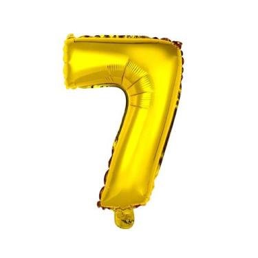 Imagem de Balão Número Metalizado 75cm Balao Aniversário Festa Eventos - CRGFEST