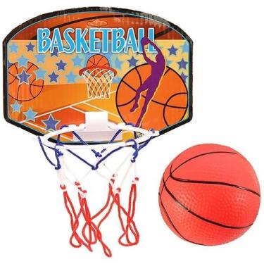 Imagem de Tabela e Cesta de Basquete infantil com bola 28x21 - ALIANA