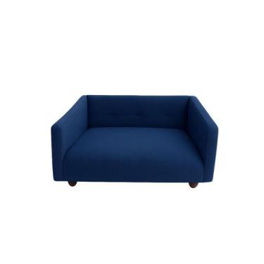 Imagem de Cama Pet Kiara Baby Estofada para Cães e Gatos Azul-Marinho 60x50cm - 