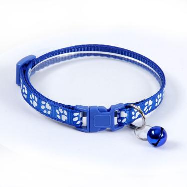 Imagem de Coleira para Pets OEM Teddy Ajustável Universal para Cães e Gatos em Material Sintético Azul com Sino 1 Unidade
