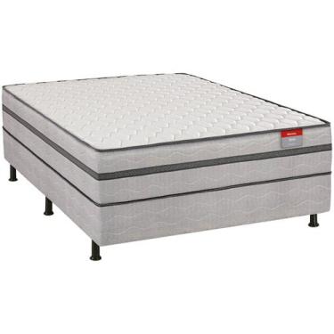 Imagem de Cama Box Conjugada Casal Reconflex Espuma 65x138x188cm Elos, Cinza e B