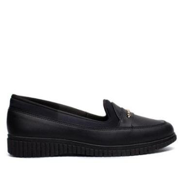 Imagem de Mocassim Feminino Campesí Loafer Napa Conforto Preto-Feminino