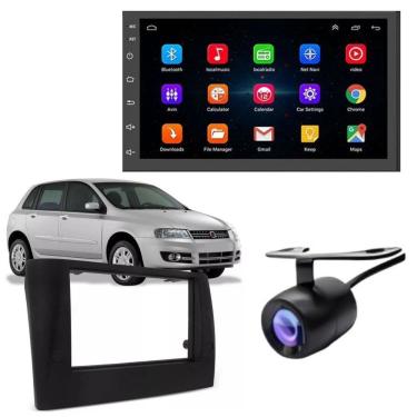 Imagem de Central Multimídia Automotiva Android Auto Fiat Stilo 7 Touch Screen Capacitiva IPS Bluetooth Wi-Fi GPS Preto