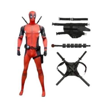 Imagem de Fantasia Deadpool Para Adultos E Crianças 2025, Macacão De Super-Herói