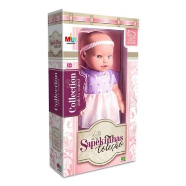 Imagem de Boneca Sapekinha Vinil Roupinha e Tiara 607 Milk Brinquedos