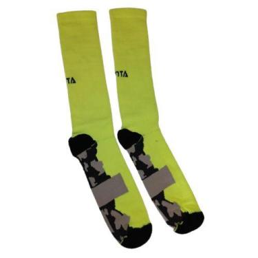 Imagem de Meia de Compressão Running Finta Masculino/Feminino, Amarelo cítrico, 
