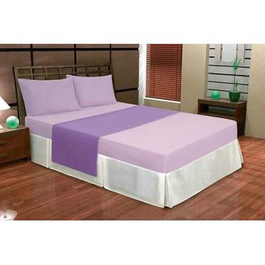 Imagem de Saia para cama box king size 193x203x32 poliamida e algodão cor branca