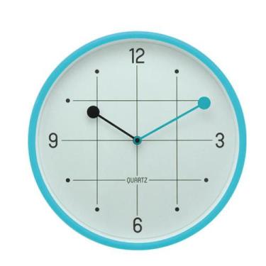 Imagem de Relógio de Parede Grid Azul/Branco 29Cm - Wincy Casa
