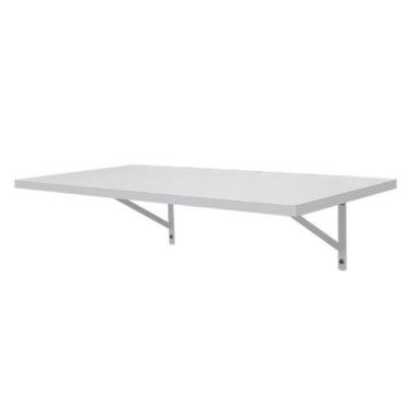 Imagem de Prateleira 100 x 25cm Branca Com Mão Francesa - Mercado das Prateleira