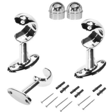 Imagem de Suporte De Varão Cortina Grosso 28Mm 3 Peças Com Ponteiras