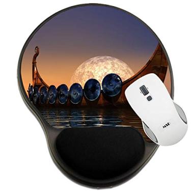 Imagem de MSD Mousepad com descanso de pulso protegido, tapete com suporte de pulso, ID da imagem: 4134204 Barco Viking 2