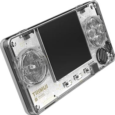 Imagem de consola de jogos portátil Mini código aberto leve consola de jogos retrô POWKIDDY A66 TRIMUI consola de jogos pequena