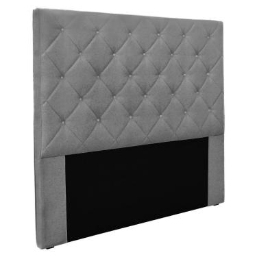 Imagem de Cabeceira Solteiro 0,90M Tânia Linho Cinza Escuro - Pallazio