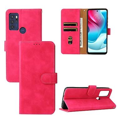 Imagem de For Motorola Moto G60S Solid Color Skin Feel Magnetic Buckle Horizontal Flip PU Leather Case with Holder & Card Slots & Wallet