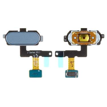 Imagem de Peças de reparo de cabo flexível compatíveis com Samsung J530F Galaxy J5 (2017), J730F Galaxy J7 (2017), (botão de menu, azul, com plástico, original (PRC))