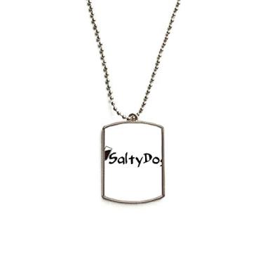 Imagem de Colar para animais de estimação com pingente de corrente de aço inoxidável para coquetéis de sal de cachorro salgado