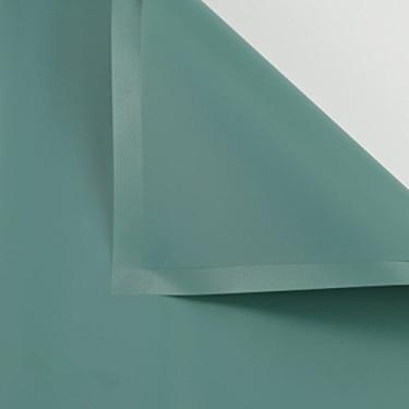 Imagem de BBJ WRAPS Papel de embrulho de flores estilo coreano, buquê floral, suprimentos para embalagem de presente, várias cores, 20 unidades (esmeralda)