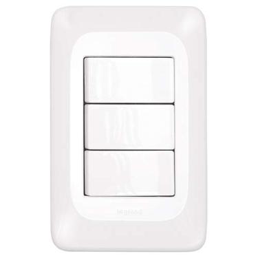 Imagem de 3 INTERRUPTORES SIMPLES 4X2 - PIAL POP - LGX111