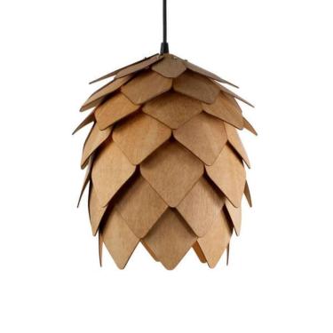 Imagem de Lustre Pendente Em Madeira - Lupulo Grande Tauari