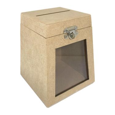 Imagem de Urna P Mdf Com Fecho Cadeado Em Acrilico 15X13X13 Cm