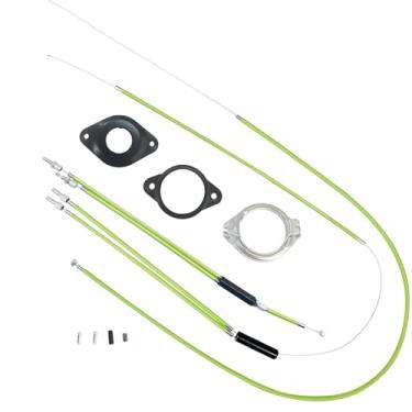 Imagem de GATWOEST Cabos de freio de giroscópio de bicicleta BMX de grau profissional dianteiro + traseiro (superior + inferior) com rotor giratório, kit completo de linhas de freio de bicicleta Bmx, conjunto