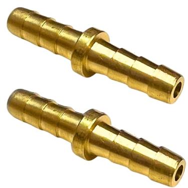 Imagem de CX WONDERLAND 2 peças de mangueira de latão, encaixe de farpa, emenda de metais, 1/20.3 cm União de mangueira de farpa de combustível gás água ar acoplador farpado Euqal adaptador de união redonda