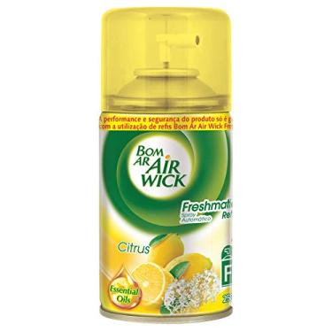 Imagem de Aromatizador de Ambiente Bom Ar Automático Aerossol Freshmatic Limão Siciliano e Baunilha Refil 250ml