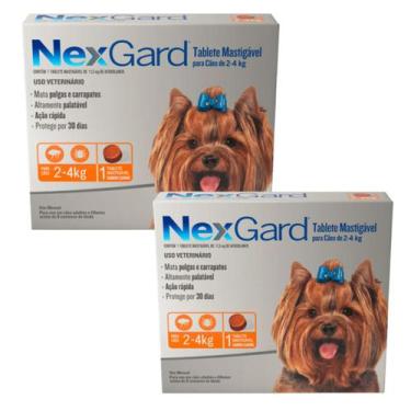 Imagem de Kit 2 NexGard Antipulgas e Carrapatos para Cães de 2 a 4kg - Nex Gard