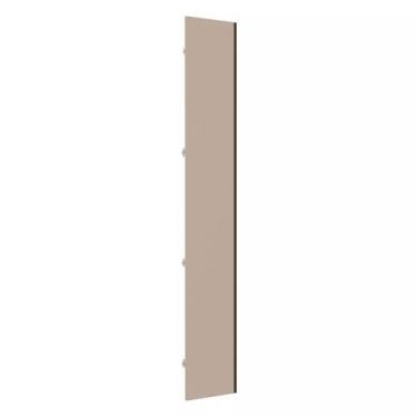 Imagem de Porta Closet para Roupeiro de Canto Reto com Puxador Perfil Inox Lucia