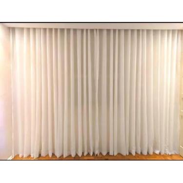 Imagem de Cortina Voil Luxo PALHA Com Forro 5,00 x 2,80 metros Para Trilho Suíço