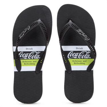 Imagem de Chinelo Coca Cola Andale Preto Branco e Verde - Masculino-Masculino