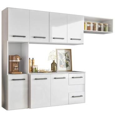 Imagem de Cozinha Suspensa 180 cm 7 Portas Fly Branco NC1 - EHD - Nicioli