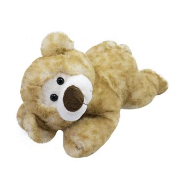 Imagem de Urso De Pelúcia Marrom Deitado 20Cm