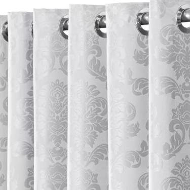 Imagem de Cortinas estampadas para sala de estar e quarto 2,80 m × 1,70 m com argolas | Decoração moderna