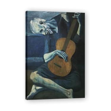 Imagem de The Old Blind Guitarrista Diego Rivera Murals - Arte do Realismo Socialista Mexicano, Muralista do Século 1279, Coleção Clássica do Museu de Nova York para Decoração de Casa 80 x 120 cm