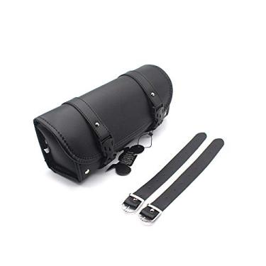 Imagem de ACZMTPJ Bolsa lateral para motocicleta Chopper Cruiser Bobber Softail preta bolsas de ferramentas alforjes mala de telefone para Harley Honda BMW Universal