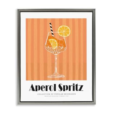 Imagem de Stupell Industries Clássico Aperol Spritz Gray Framed Floater Canvas Wall Art Design por Lettered and Lined, 25 x 31