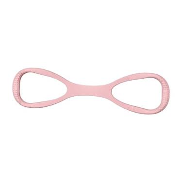 Imagem de menolana Figura 8 Faixa de Resistência Exercitador de Braço de Silicone Alongamento Treino Maca Portátil Treinamento Faixa de Exercício para Academia, Rosa