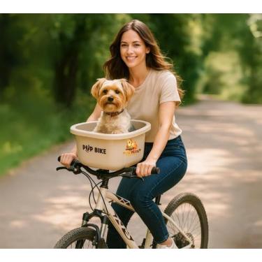 Imagem de Cadeirinha cesto Kalf Pup Dianteira de Bicicleta bike Para Pet Cachorr