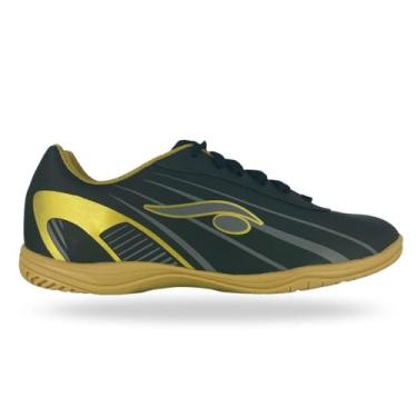 Imagem de Chuteira Futsal Dsix Antiderrapante (Preto+Dourado, BR, Adulto, Numérico, 40)