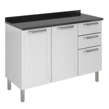 Imagem de Balcão c/ Tampo 3 Portas 2 Gavetas Tarsila - Itatiaia - Móveis Itatiai