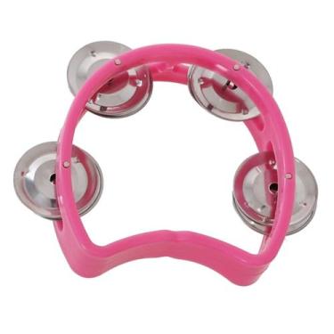 Imagem de Pandeiro Infantil Meia Lua Pandeirola Profissional Colorido Para Crian