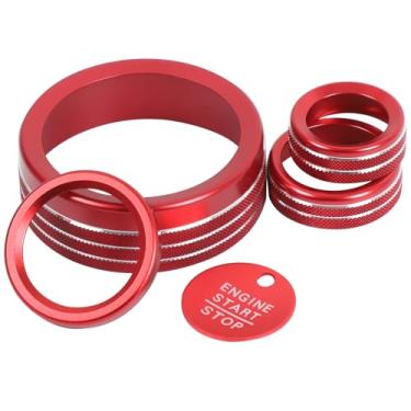 Imagem de Aunginsy Compatível com Ford Maverick 2025+ Alumínio 5 peças Mudança de marchas 4WD Parada do Motor Parada do Farol Volume Controle de Rádio Interruptor de Controle de Rádio Tampa do Botão do Console