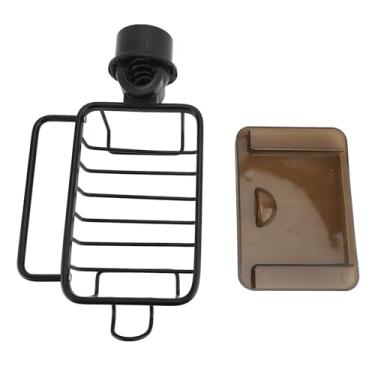 Imagem de Organizador de torneira de pia de cozinha, multifuncional com economia de espaço, torneira suspensa para torneiras redondas do lado direito, plástico de alumínio à prova de ferrugem (cinza)